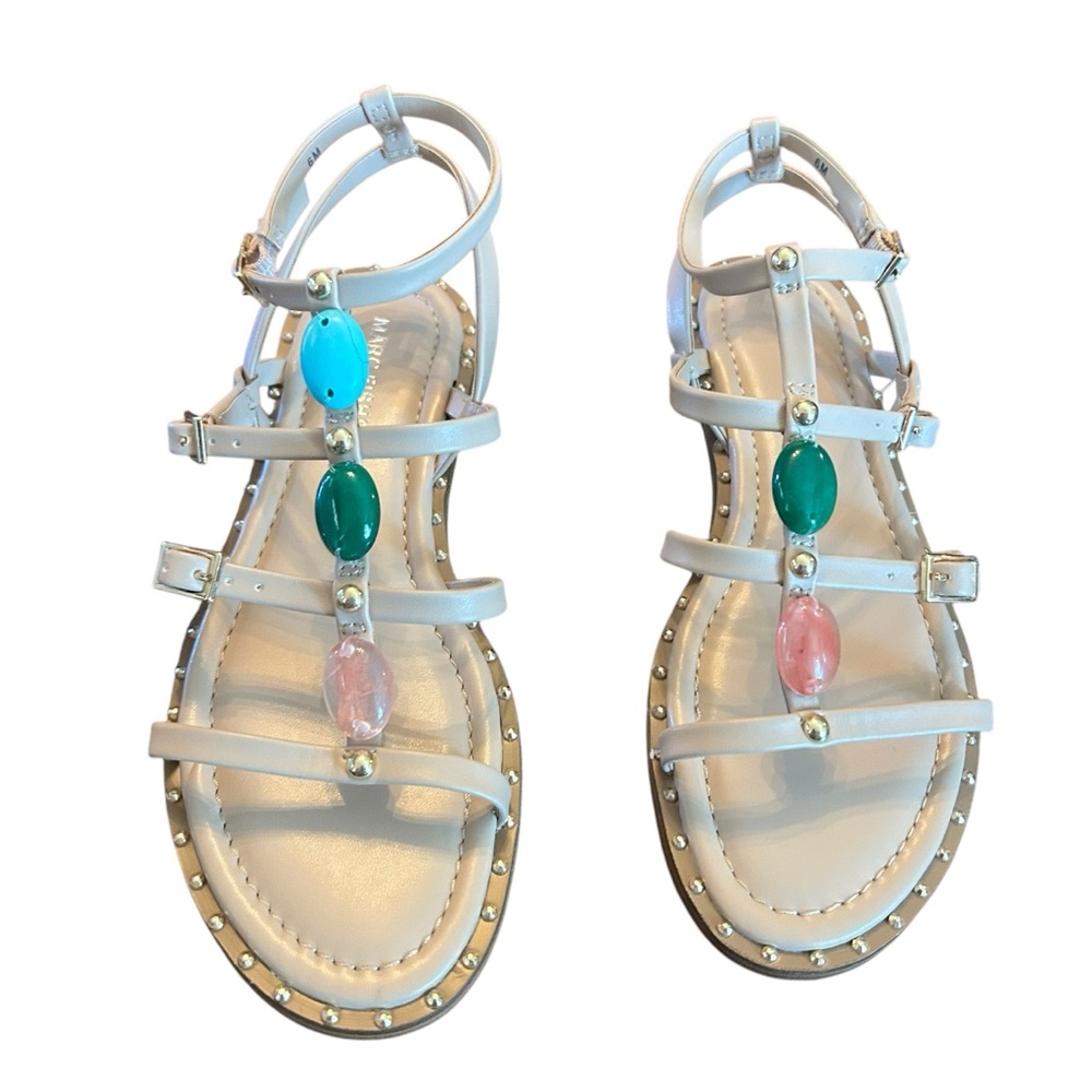 Marc Fisher Yessah Almond Toe Strappy Casual Sandals NEW Size 6